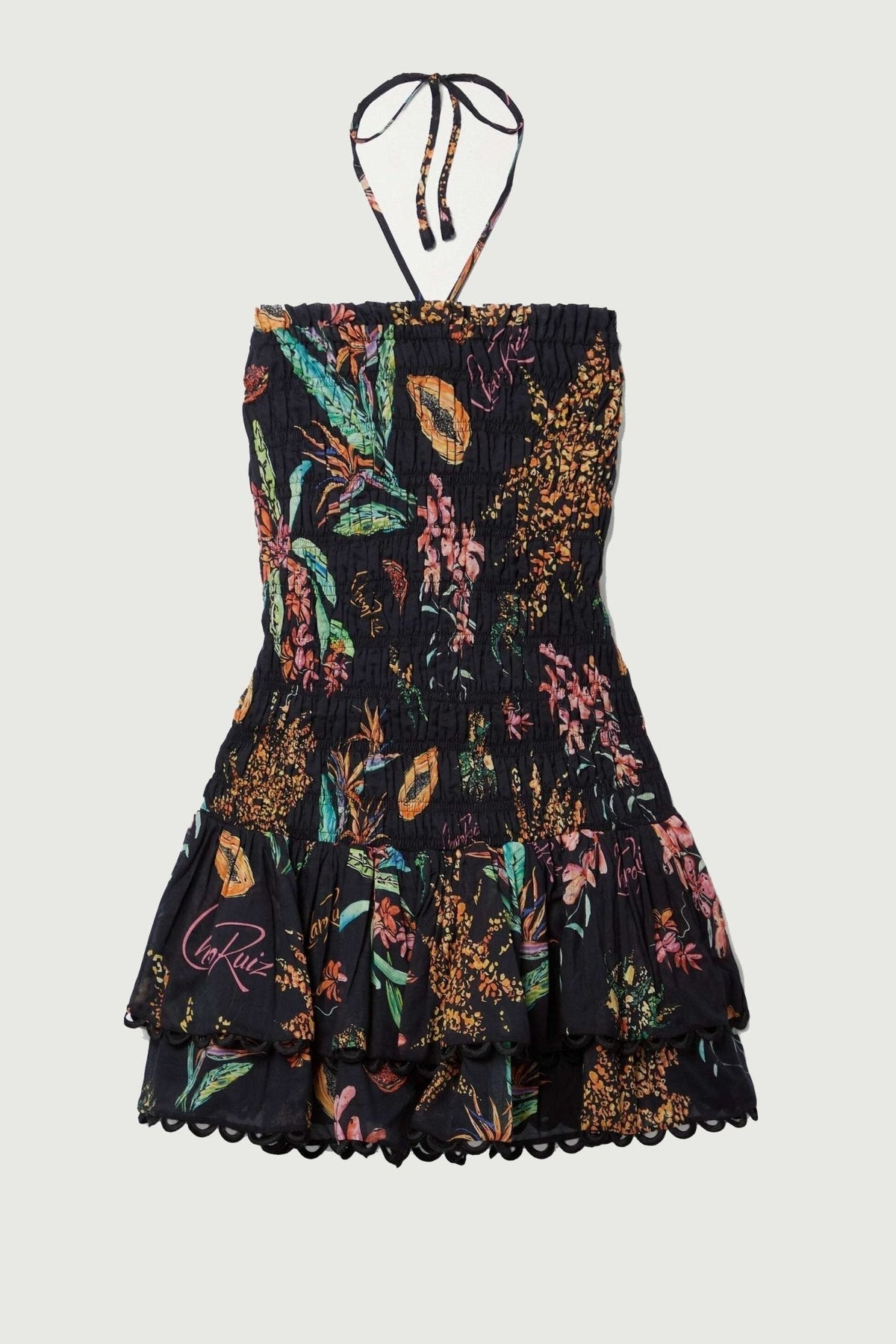 Emanuelle Strapless Smocked Mini Dress