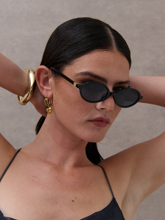 Sezane Vintage Oval Sunglasses