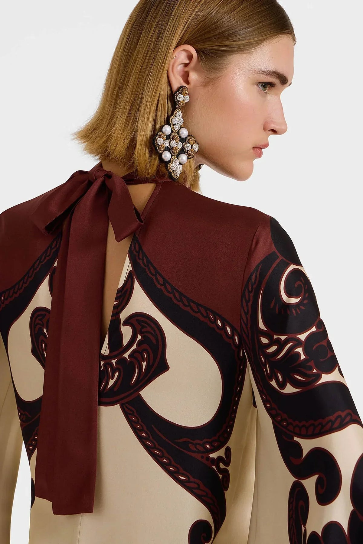 Nicolette Baroque Print Maxi Dress