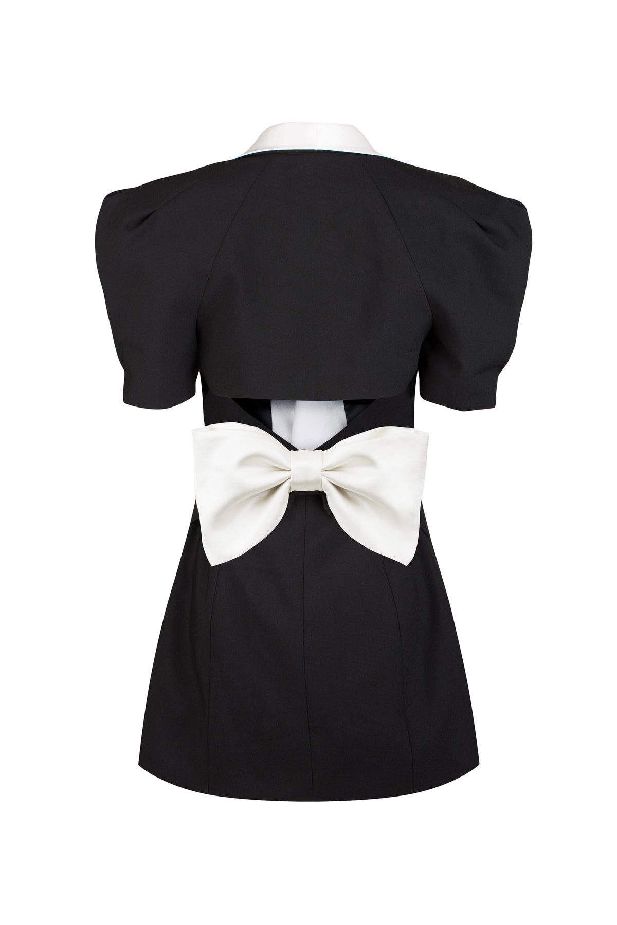 Estrella Contrast-Collar Mini Dress