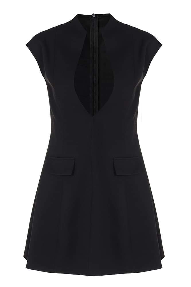 Adelina Vestido Mini Plisado Manga Cap Elegante