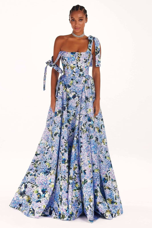 Liliane Floral Bow-Tie Maxi Dress