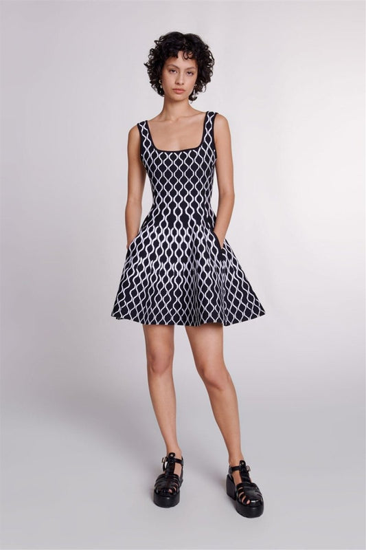 Francesca Abstract-Print Mini Dress